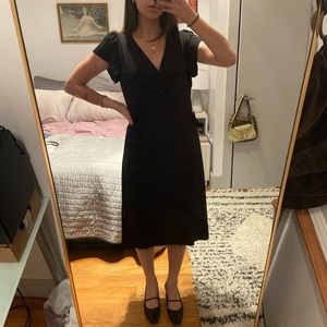 Black wrap dress